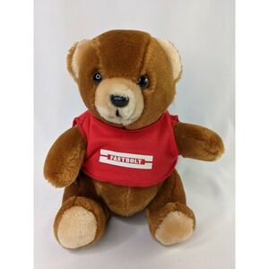 Logo Bear Fastbolt Red Shirt Plush 8 Inch 1985 Advertising Stuffed Animal Toy